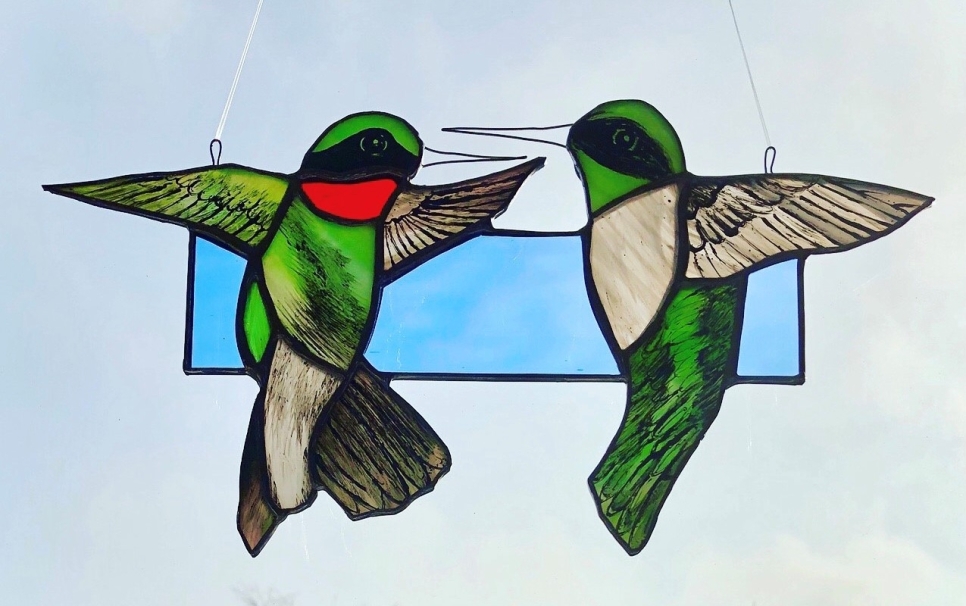 View: Stained Glass Bird Workshop - sold out!